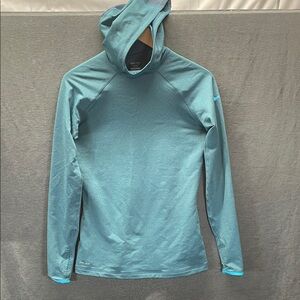Nike Pro Women's Blue hoodie Long Sleeve Top